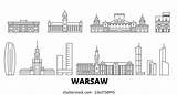 Warsaw Travel Cityscape Sights sketch template