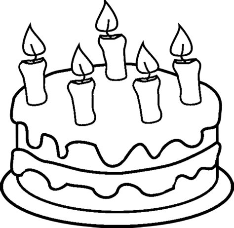coloring page   cake  candles patricia sinclairs coloring