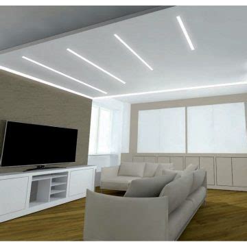 Profilo in alluminio da 2mt per strisce led luci led ad incasso, profilo a scomparsa per cartongesso, slim per singola striscia led cover opaca, binario . Fresati Led per cartongesso - Curvo Panel srl