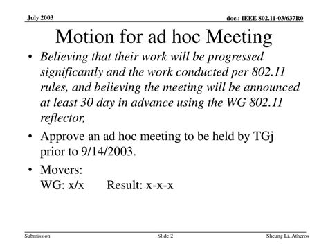 motion  teleconferences powerpoint    id