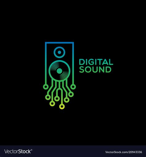 digital sound logo royalty  vector image vectorstock