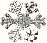 Snowflake Zentangle Zentangled sketch template