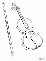 Violin Bow Coloring Pages Drawing Printable sketch template