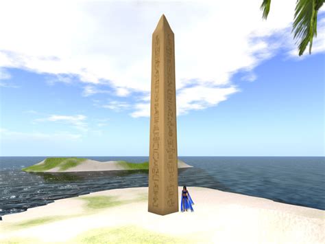 Second Life Marketplace 1 Prim Sculpted Egyptian Obelisk 20 Meters Tall