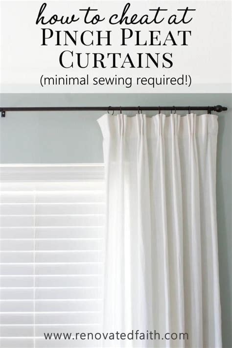 pinch pleat ready  curtains  minimal sewing required