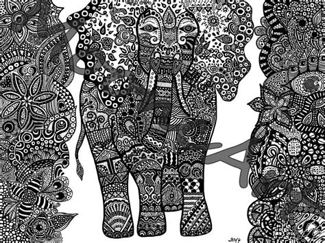 elephant  intricate designs