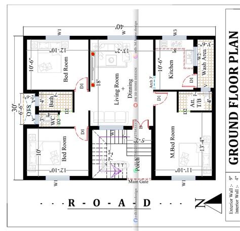 house plan bhk   front elevation design  sq ft