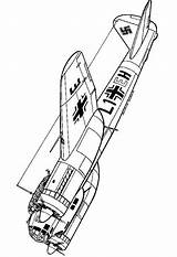 Wwii Airplane H123 Henschell Aircrafts Fun sketch template