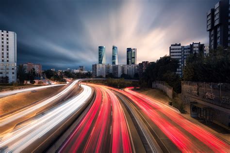 time lapse madrid highway wallpaper hd city  wallpapers images  background wallpapers den
