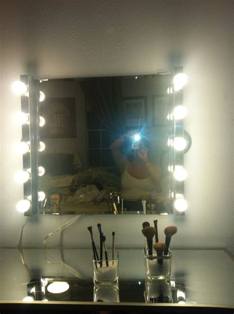 diy hollywood girl inspired mirror  vanity light