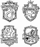 Hogwarts Coloring Pages Crest Gryffindor Potter Harry Houses House Color Hufflepuff Printable Crests Getcolorings Print Getdrawings Colorings Popular Col sketch template