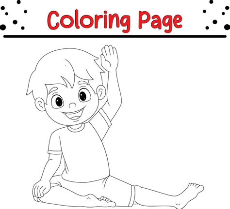 boy coloring page coloring book page  kids  vector