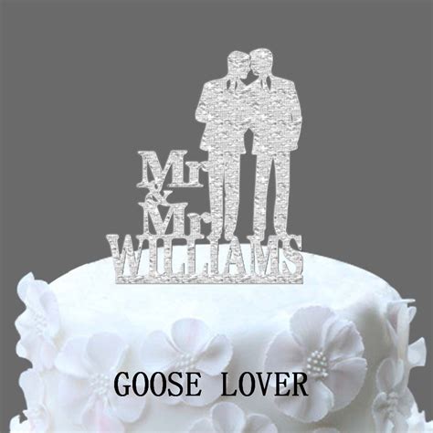 gay cake topper for wedding same sex mr and mr custom name wedding