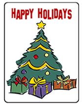 happy holidays  printable greeting cards template
