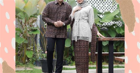Batikcouple Store Setelan Batik Couple Kebaya Kombinasi Broklat Dengan