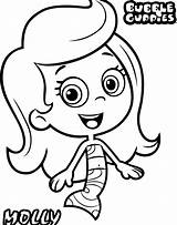 Bubble Guppies Coloring Pages Molly Printable Kids Print Color Drawing Cartoon Gif Getdrawings sketch template