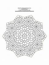 Passacaglia Penrose Millefiori Piecing Plantillas Amazingly Intricate Hexagon Edredones Colchas Esquemas Bloques Mandalas Schablone Weihnachtsstern Mandala sketch template