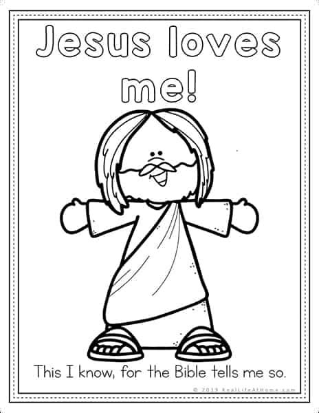 jesus loves  coloring pages  printables set  kids