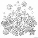 Coloriage Theme Boules Narodzenie Kolorowanki Kolorowanka Malvorlage Chandelles Druku Kerze Swiateczne Dekoracje Candles Bells Mandala Jingle Boze Malvorlagen Rysunek Ausmalbilder sketch template