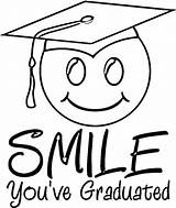 Graduation Coloring Pages Printable Cap Kindergarten Color Kids Print Happy Drawing Outline Clipart Gown Colouring Sheets Grad Smiley Girls Smile sketch template