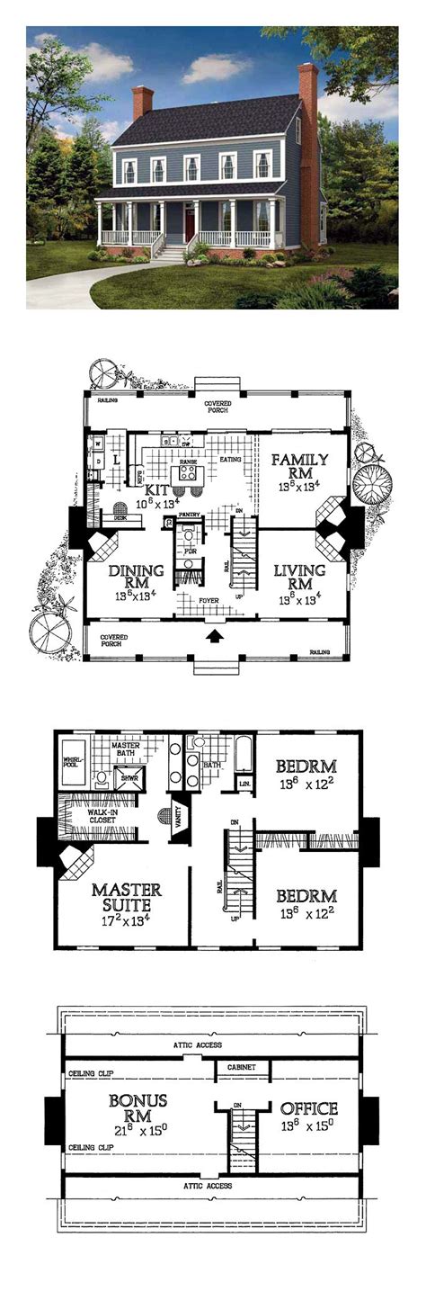 colonial home floor plans homeplanone