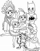 Enfants Deguises Carnival Coloriages Színez Farsang Popi Déguisés Colorier Plusieurs Princesse Kids Fois Imprimé sketch template