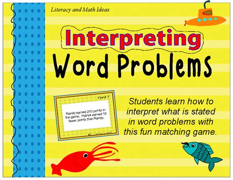 literacy and math ideas tips for understanding word problems
