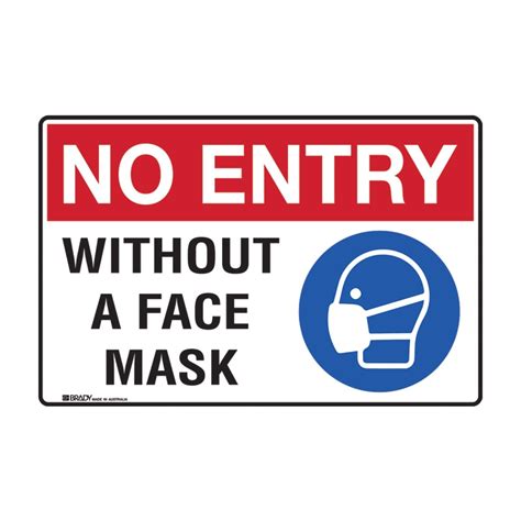 entry   face mask sign