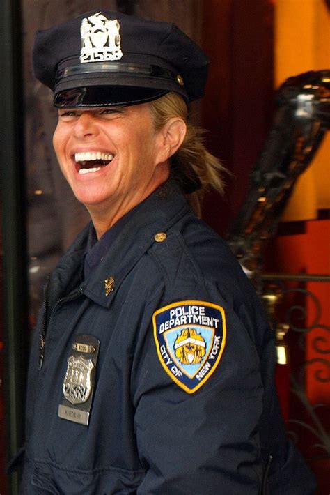 Nypd Female Police Officer West 42nd Street New York City Support