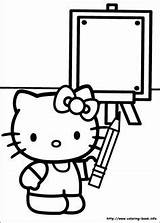 Kitty Hello Coloring Pages Sheets Doctor Kids sketch template