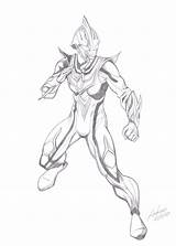 Ultraman Mewarnai Zero Ultramen sketch template