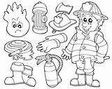 Feuerwehr Ausmalbilder Ausmalen Berufe Malvorlagen Firefighter sketch template