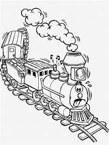 Coloring Train Railroad Exhausted Size Print sketch template