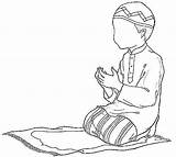 Coloring Islamic Muslim Kids Prayer Clipart Pages Praying Boy Islam Boys Rug Ramadan Namaz Children Cliparts Pray Pic Drawing Colour sketch template