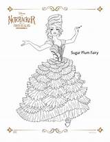 Nutcracker Sugar Fairy Plum Coloring Realms Four Disney Sheets Activity sketch template