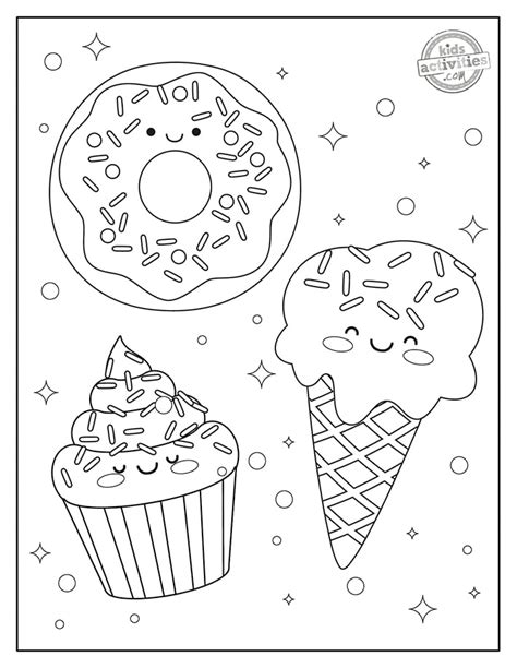 cute food coloring pages  printable