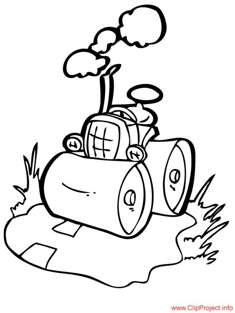 tractor cartoon work coloring pages