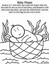 Moses Coloring Baby Pages Basket Bible Passover Crafts Slime Printable Sunday School Church River Preschool House Nile Churchhousecollection Kids Sheets sketch template