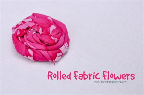 rolled fabric flowers