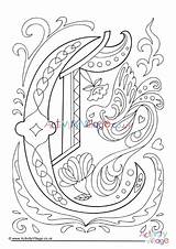 Colouring Illuminated Letter Alphabet Letters Activityvillage Spy Pages Village Activity Explore sketch template