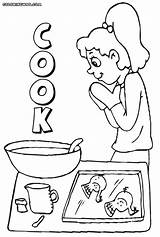 Coloring Cook Cooking Pages Clipart Library Popular sketch template