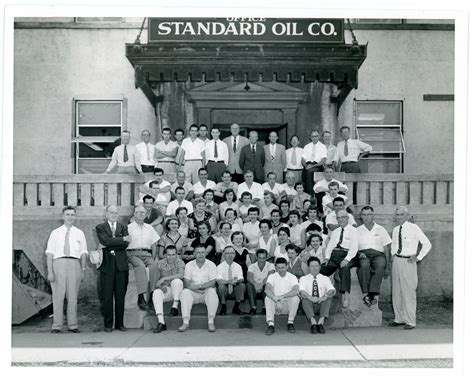 group photograph  standard oil company employees  main office