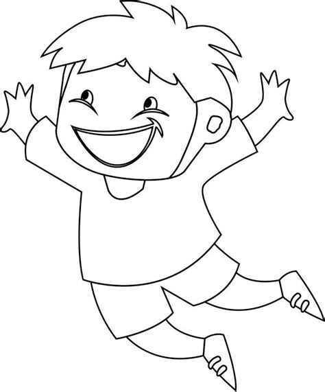 children jump coloring page