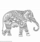 Coloring Pages Elephant Adult Drawings Colouring Animal Millie Marotta Books Adults Intricate Sells Abstract Print Stress Filled Book Printable Busting sketch template