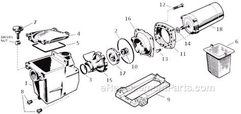 hayward spsp parts list  diagram super pump