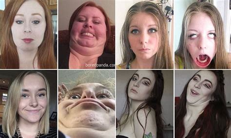 women share photos of them pulling their ugliest faces daily mail online