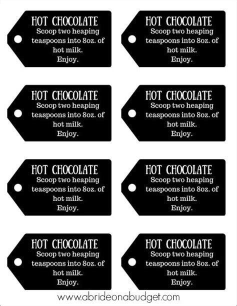 image result  printable hot cocoa labels hot chocolate printable