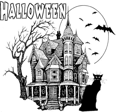haunted castle coloring pages