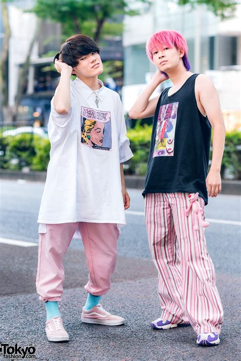 Tokyo Guys Pink Styles W Champion Comic Strip Shirt