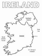 Ireland Map Coloring Kids Printable Pages Print Coloringpagebook Flag Book Irish St Advertisement Facts Flags County sketch template